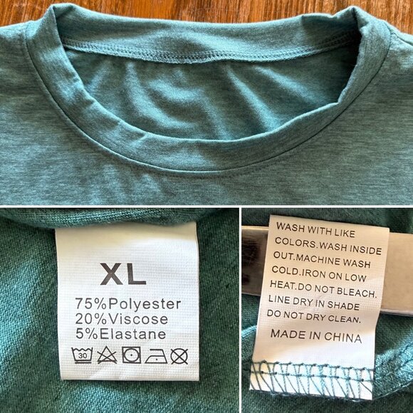 Swan Treble Clef Graphic Tee Women's XL Green Musiccore Casual Top - Picture 6 of 10